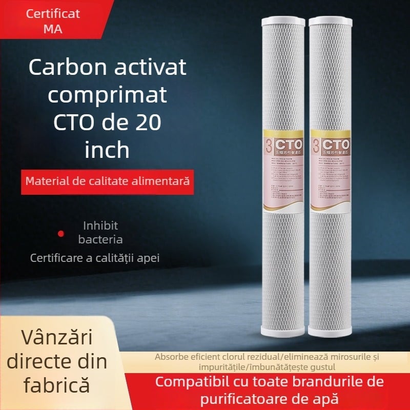 Lige CTO filtru din carbon activ pentru purificator de apă — element filtrant pentru utilizare comercială
