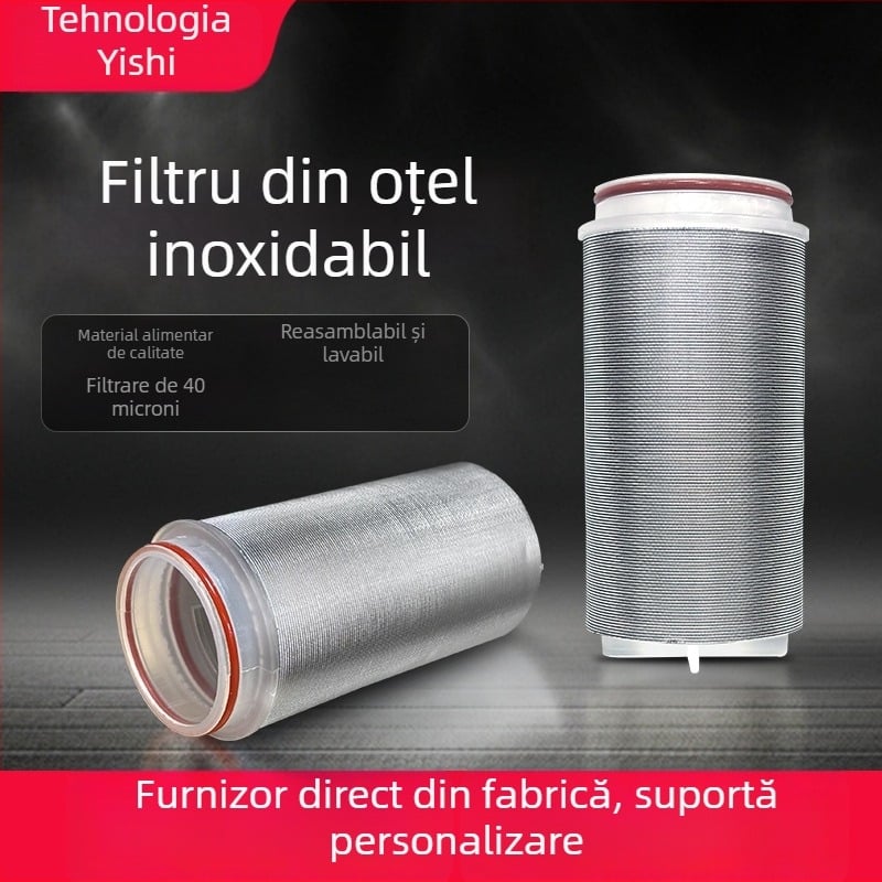 Element de filtrare din oțel inoxidabil pentru purificatorul de apă, model MYJ-01, 40 microni, filtrează sedimentul, pentru interiorul filtrului