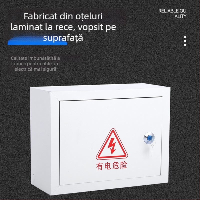 Tablou electric de distribuție cu 10 circuite, 10 întrerupătoare, montaj pe perete, carcasă din oțel, curent nominal 100 A