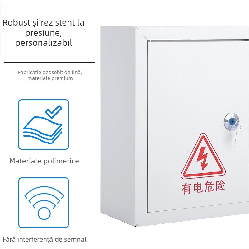 Tablou electric de distribuție cu 10 circuite, 10 întrerupătoare, montaj pe perete, carcasă din oțel, curent nominal 100 A