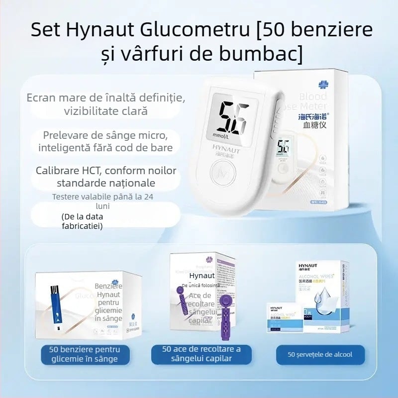 Benzi test glicemie Hainuo — reutilizabile, 50 benzi, calitate medicală