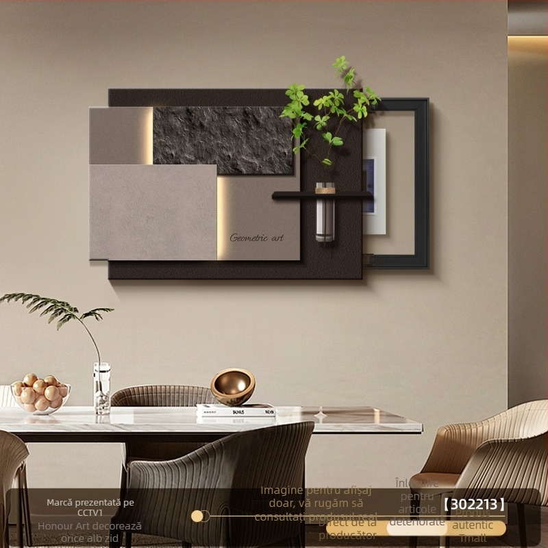 Tablou decorativ pentru cutia de contoare, cadru din aliaj de aluminiu, imprimare Inkjet pe nucleu cristal, stil medieval