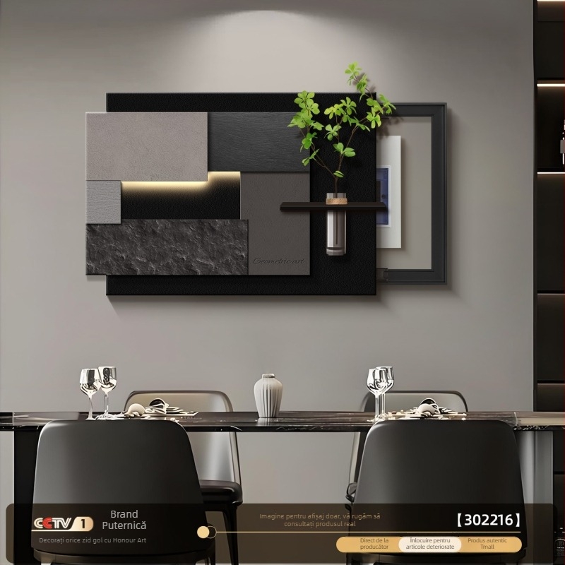 Tablou decorativ pentru cutia de contoare, cadru din aliaj de aluminiu, imprimare Inkjet pe nucleu cristal, stil medieval