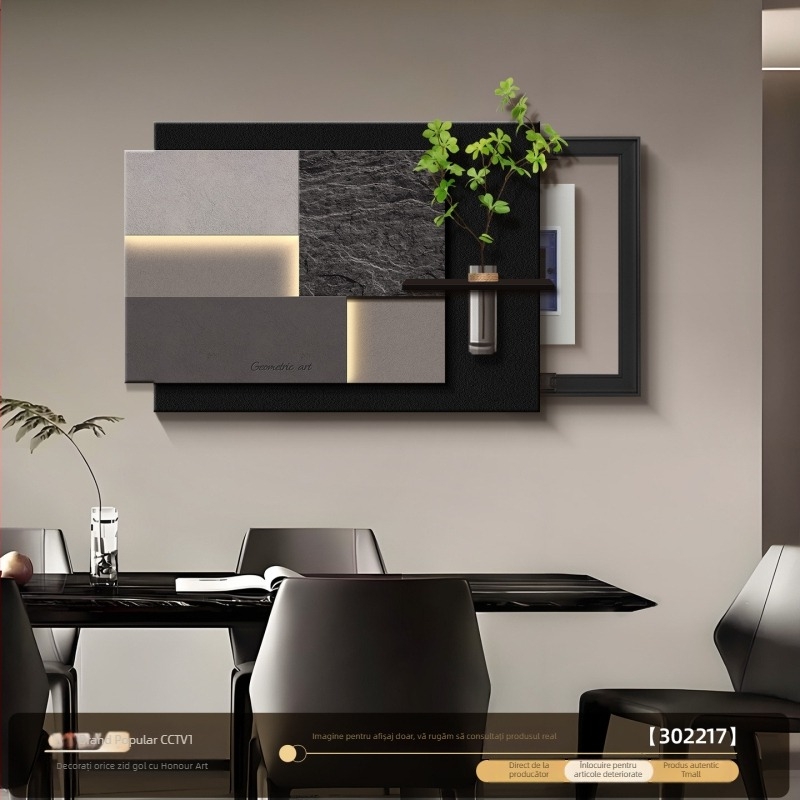 Tablou decorativ pentru cutia de contoare, cadru din aliaj de aluminiu, imprimare Inkjet pe nucleu cristal, stil medieval