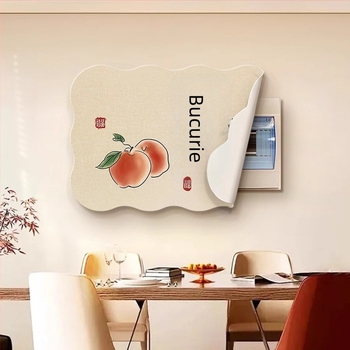 Tablou decorativ pentru cutia de contoare — fixare magnetică, fără găuri, fără ramă, model floral, bază din piele pentru vopsea