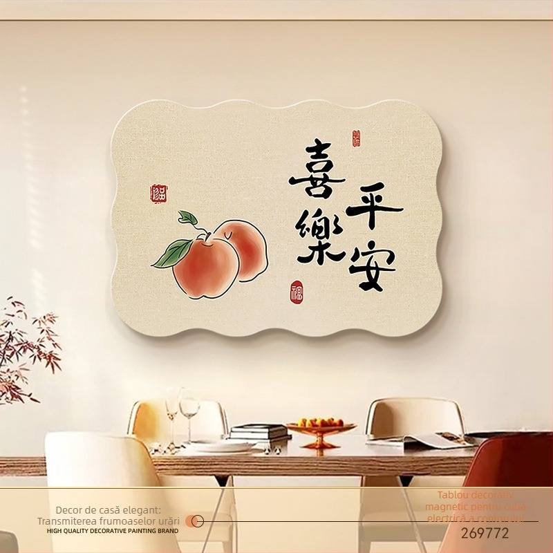 Tablou decorativ pentru cutia de contoare — fixare magnetică, fără găuri, fără ramă, model floral, bază din piele pentru vopsea