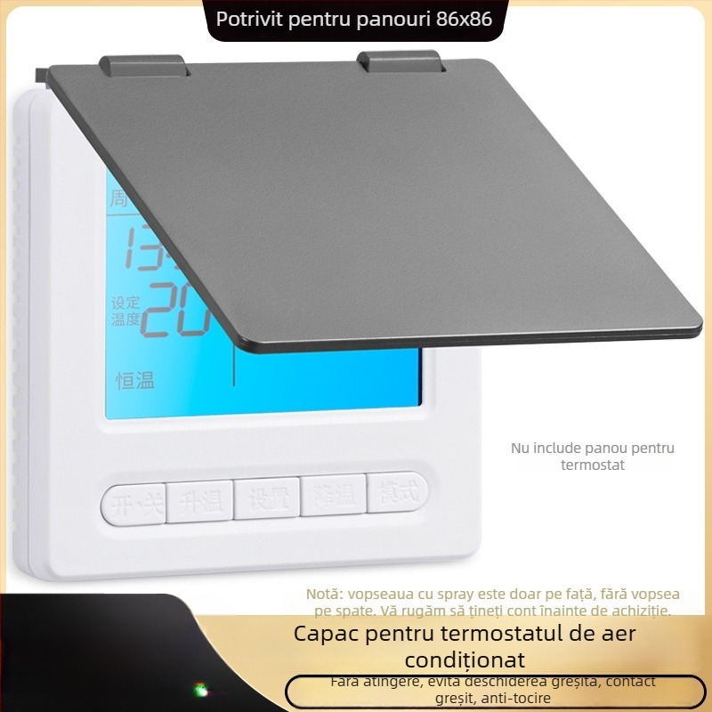 Capac protector pentru panoul de control al climatizării centrale; pentru cutia întrerupătorului și termostat — protecție împotriva atingerii accidentale, rezistent la stropi pentru baie