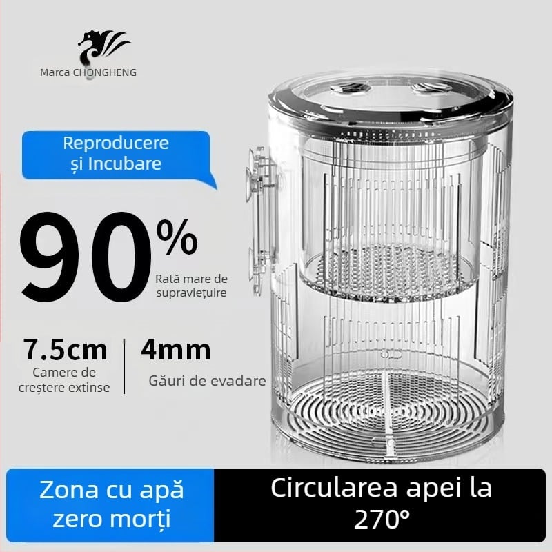 Cutie incubație plutitoare din acrilic pentru izolare reproducere