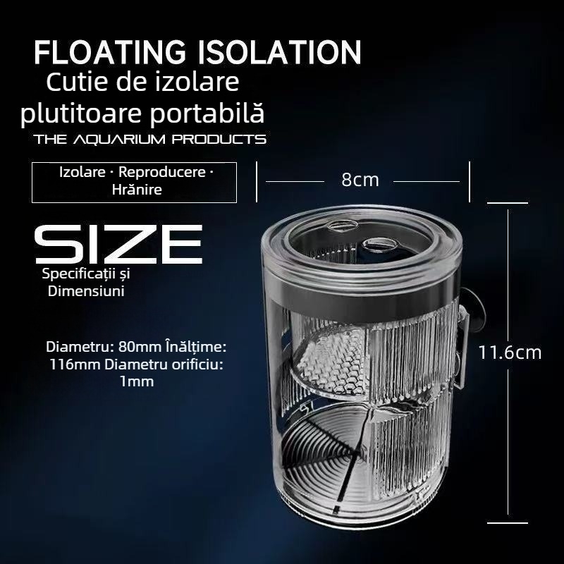 Cutie incubație plutitoare din acrilic pentru izolare reproducere