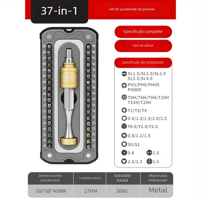 Set de șurubelnițe Delixi electric pentru ceasuri, ochelari și telefoane – oțel CR-V, fără izolație