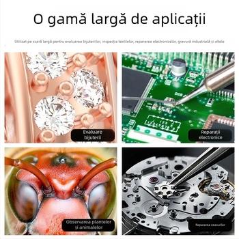 Microscop digital cu ecran încorporat, marca ZCF, pentru electronică, etichetă privată licențiată