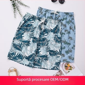 Șorturi de plajă pentru bărbați, imprimare, uscare rapidă, 100% poliester, țesătură tricotată, vară
