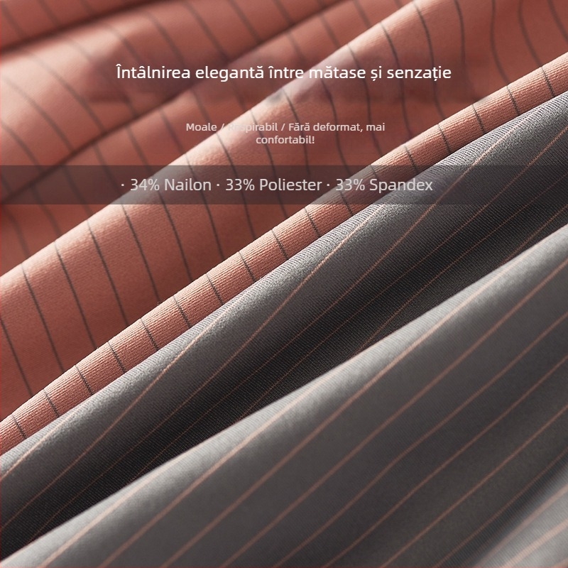 Boxeri pentru bărbați din nailon, talie medie, model: dungi/karo, tricotat