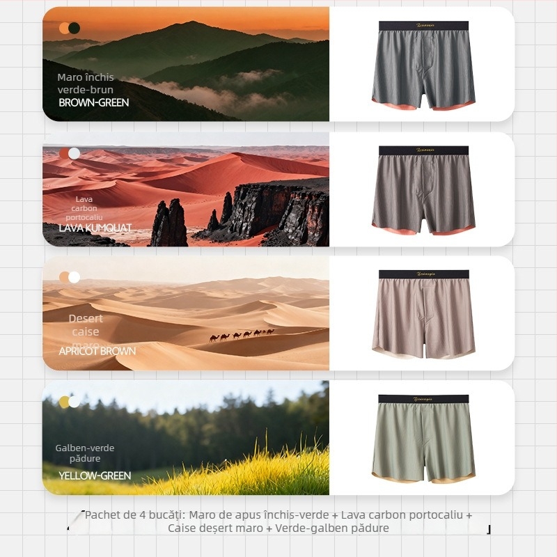 Boxeri pentru bărbați din nailon, talie medie, model: dungi/karo, tricotat