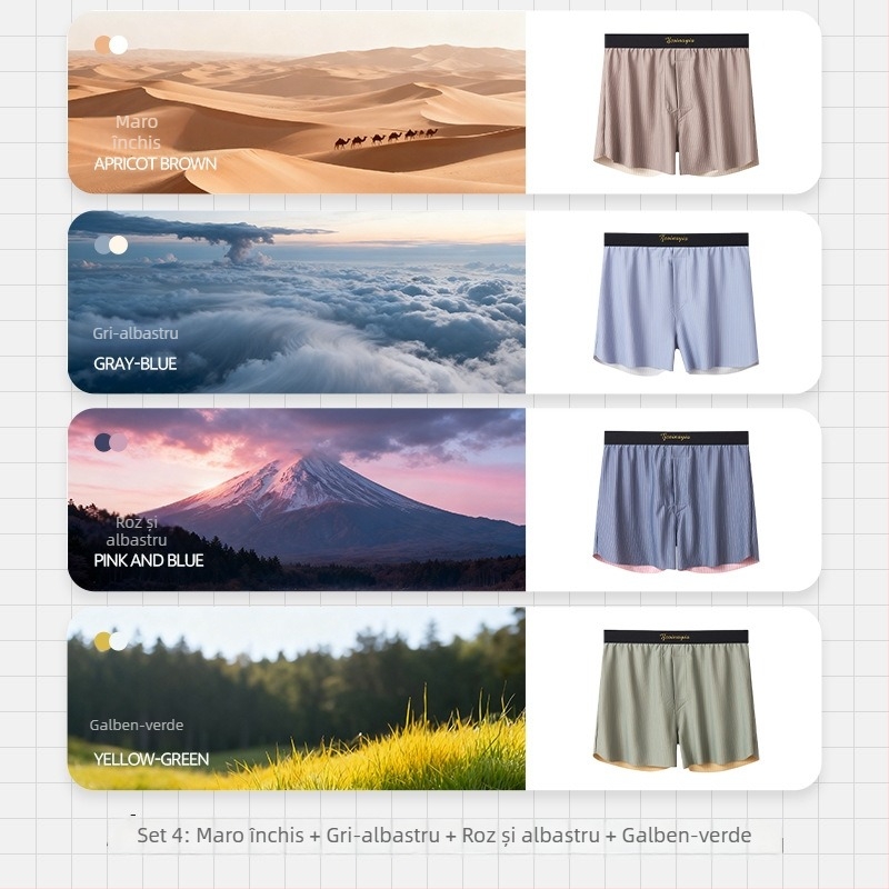 Boxeri pentru bărbați din nailon, talie medie, model: dungi/karo, tricotat