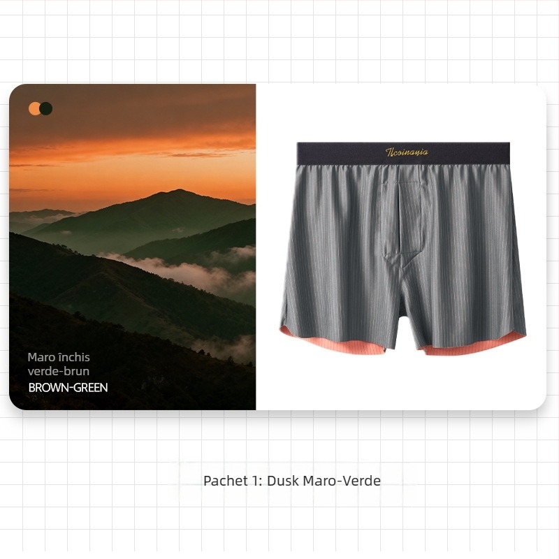 Boxeri pentru bărbați din nailon, talie medie, model: dungi/karo, tricotat