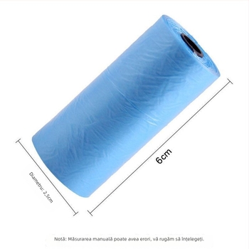 Pungi pentru dejecțiile de animale de companie, pentru câini și pisici, în rolă continuă, grosime normală