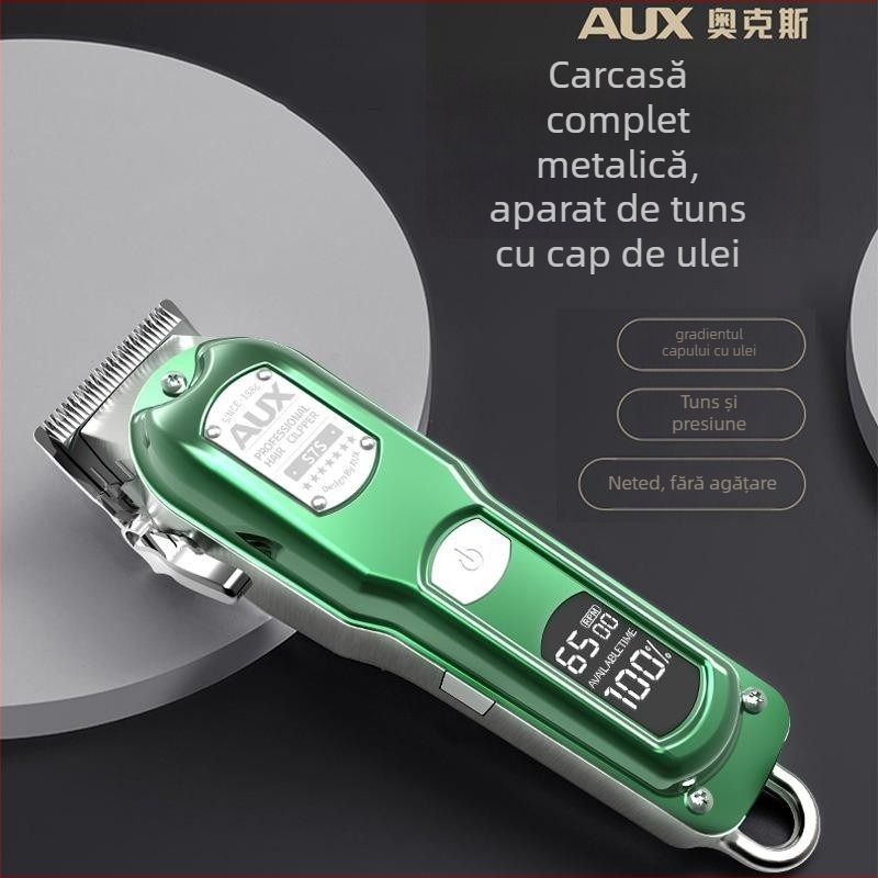 Aparat de tuns păr S7S, cu baterie încorporată și alimentare duală, motor cu perii, lame din oțel inoxidabil, cap de lamă detașabil și lavabil, zgomot redus