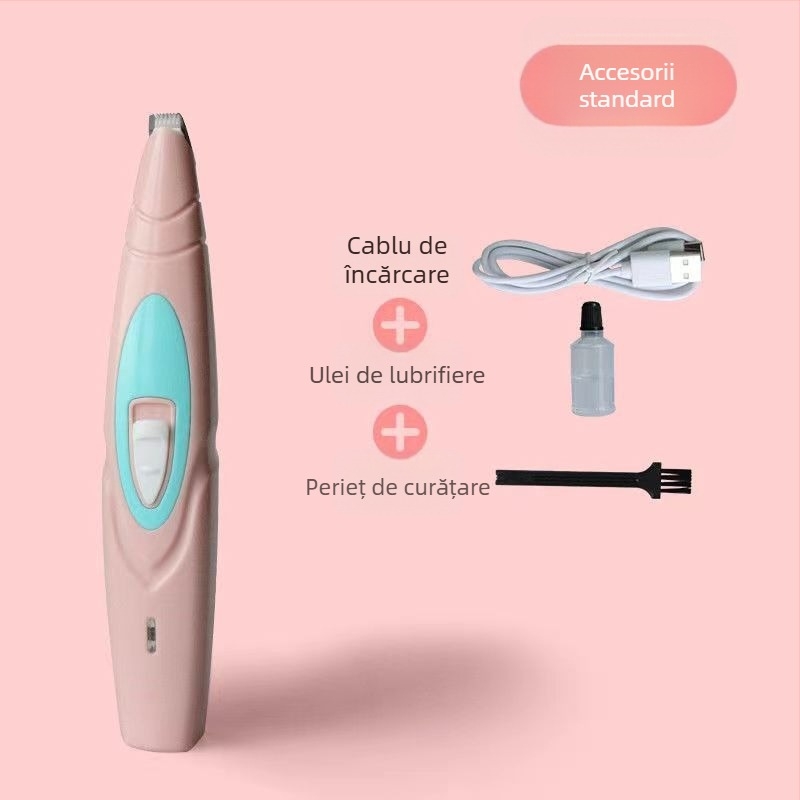 Mașină electrică de tuns pentru câini și pisici — corp ABS; lamă din oțel inoxidabil cu acoperire ceramică; potrivit pentru câini și pisici