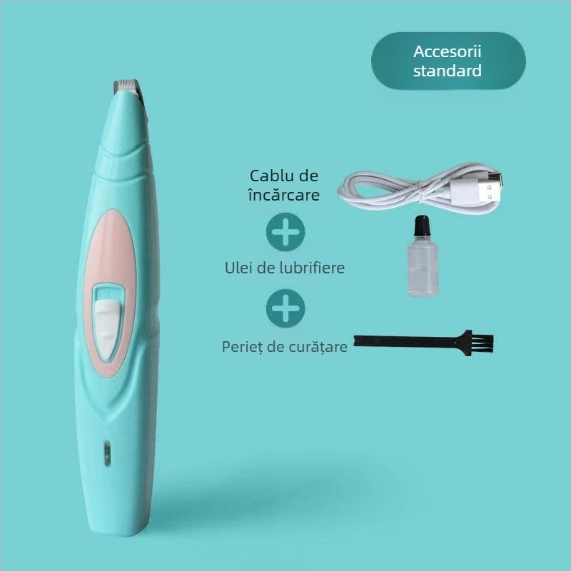 Mașină electrică de tuns pentru câini și pisici — corp ABS; lamă din oțel inoxidabil cu acoperire ceramică; potrivit pentru câini și pisici