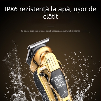 Mașină electrică de tuns păr, set 5-în-1, reîncărcabilă, lame din oțel inoxidabil (baterie încorporată 500–800 mAh, autonomie 1–3 h, zgomot 46–70 dB)