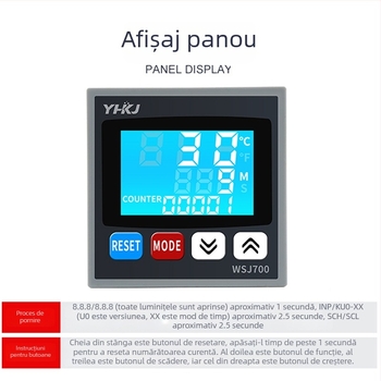 Termostat WSJ700 pentru controlul temperaturii de înaltă putere, reglabil, afișaj digital, control inteligent automat al temperaturii constante, 220V, instalare deschisă