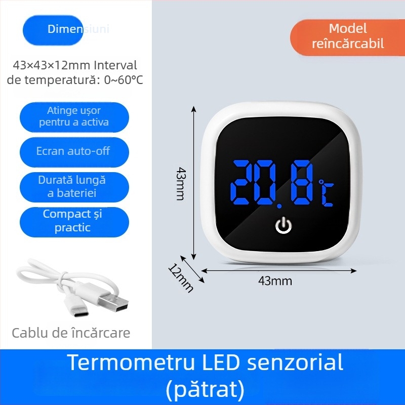Termometru pentru acvariu, precizie înaltă, afișaj mare și cârlig