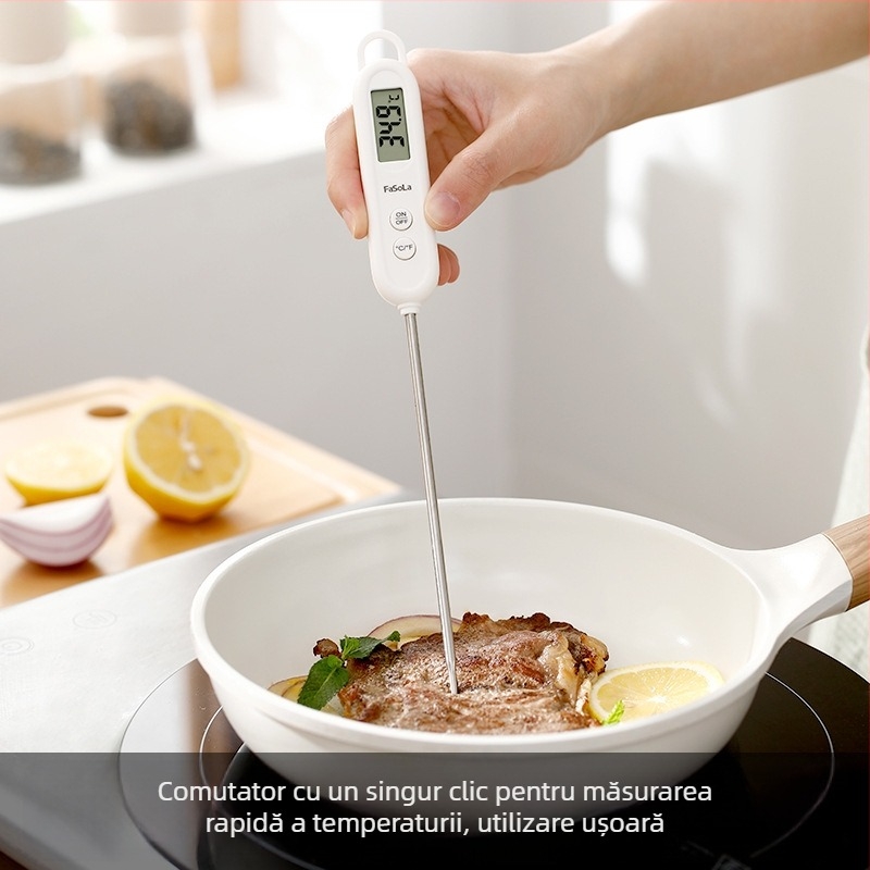FaSoLa Termometru de apă cu sondă alimentară — utilizare în bucătărie, personalizabil