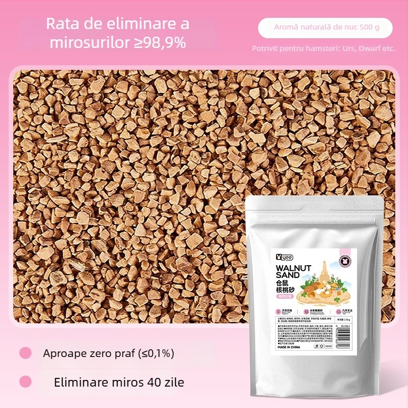Așternut pentru hamster din nisip de nuc - Brand Yee - Unelte pentru îngrijire animale