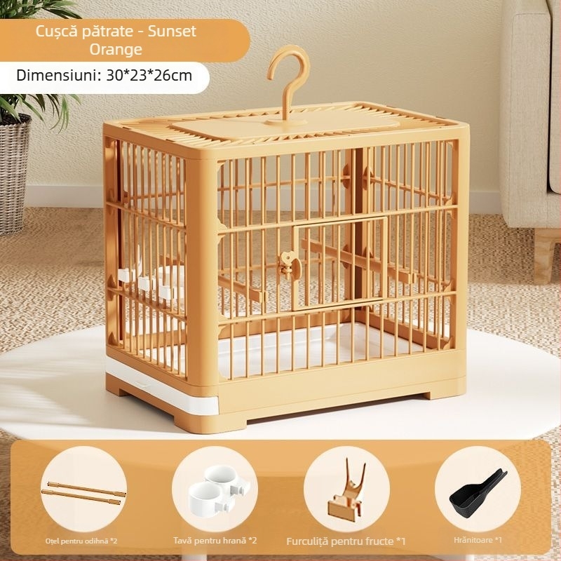 Cușcă pentru păsări din plastic, neimportată, (fără mărci private licențiate)