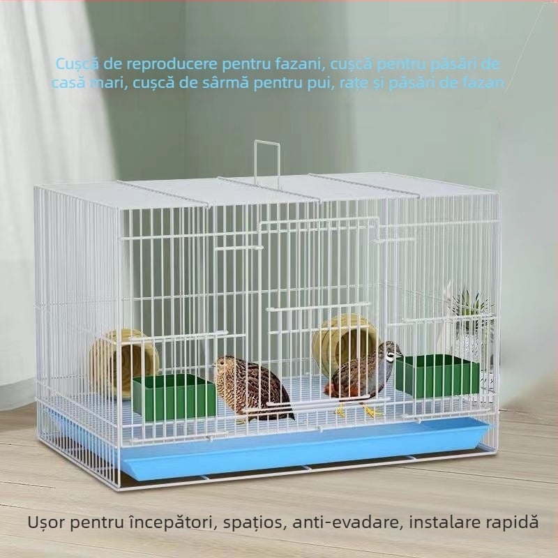 Cușcă de creștere pentru păsări, cu sârmă din fier, pentru pui, rațe și păsări de fermă
