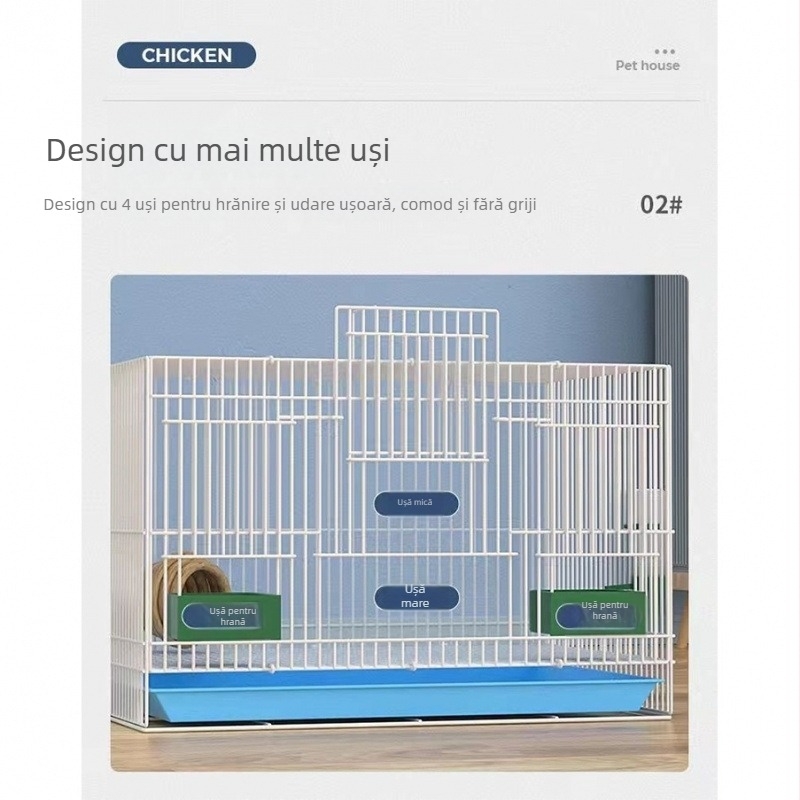 Cușcă de creștere pentru păsări, cu sârmă din fier, pentru pui, rațe și păsări de fermă