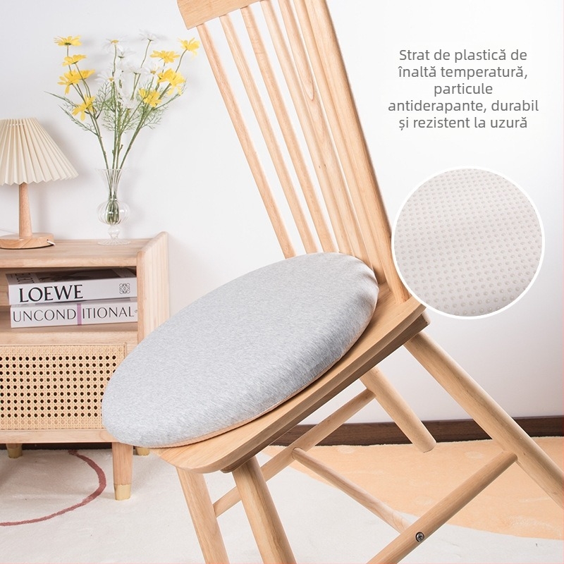 Perne rotundă pentru scaun, stil japonez, cu spumă de memorie, husă din 100% bumbac, pentru birou și clasă