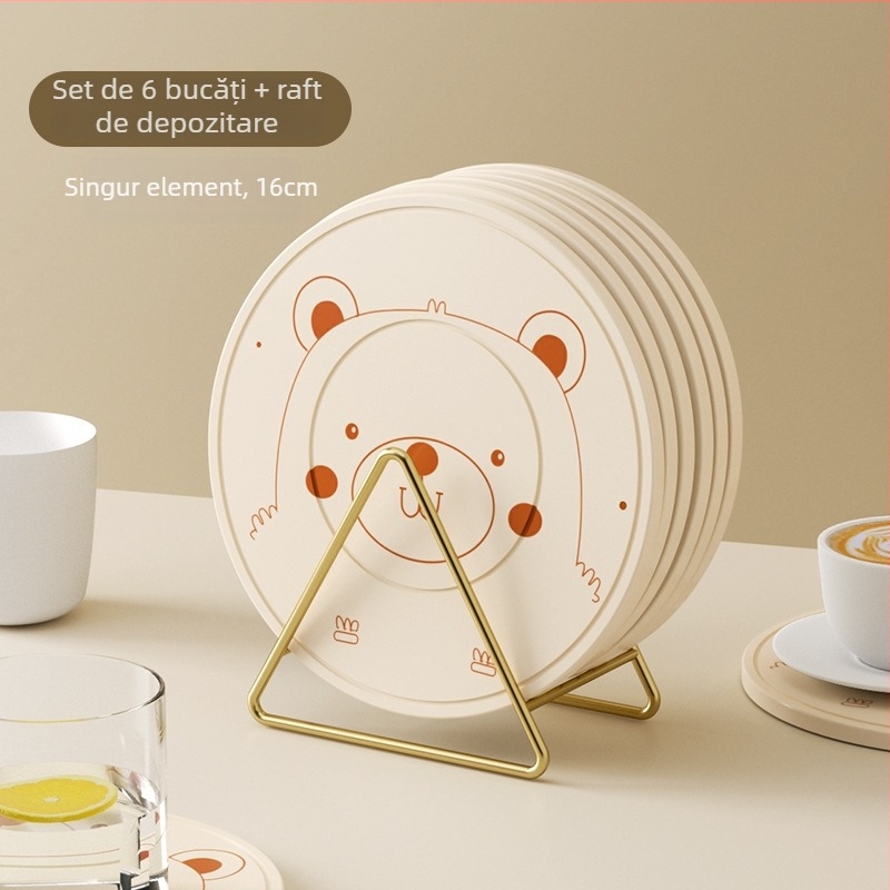 Covoraș termic din silicon pentru masă – rotund, stil modern minimalist, calitate premium