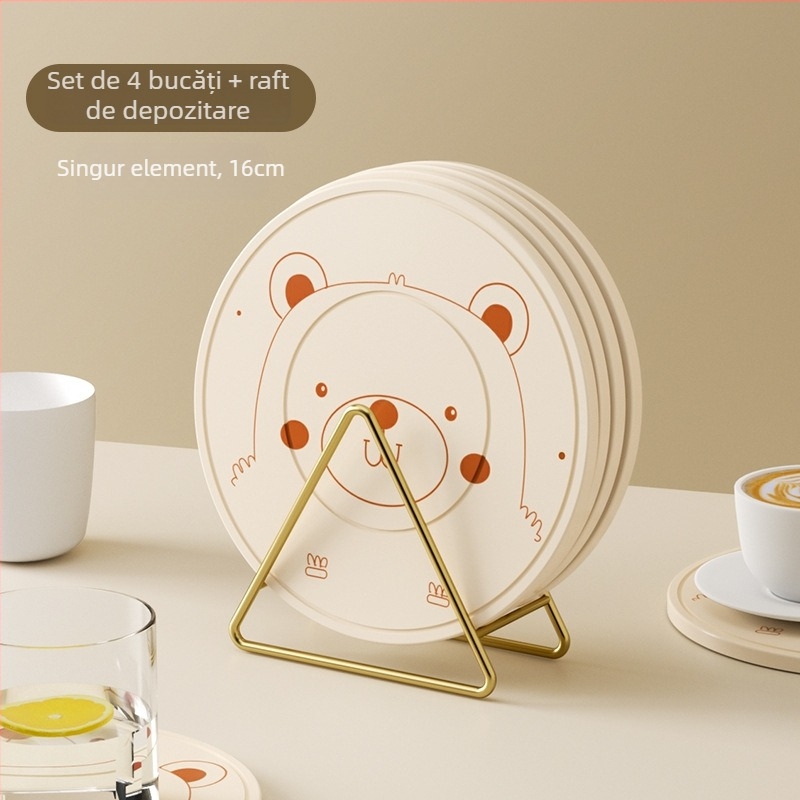 Covoraș termic din silicon pentru masă – rotund, stil modern minimalist, calitate premium