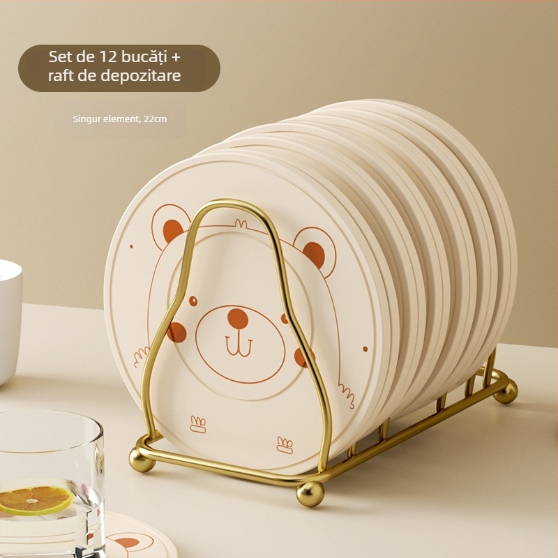 Covoraș termic din silicon pentru masă – rotund, stil modern minimalist, calitate premium