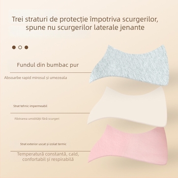 Chiloți de menstruație pentru femei, talie medie-înaltă, material principal nailon, căptușeală de crotch din bumbac, protecție împotriva scurgerilor în față și în spate