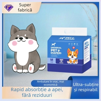 Linpeng pantaloni menstrual pentru câini – scutece din material textil nețesut de bumbac, potrivire universală, 60 buc.