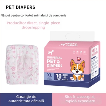 Linpeng pantaloni menstrual pentru câini – scutece din material textil nețesut de bumbac, potrivire universală, 60 buc.