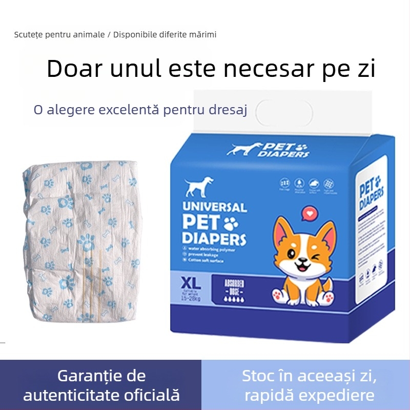 Linpeng pantaloni menstrual pentru câini – scutece din material textil nețesut de bumbac, potrivire universală, 60 buc.