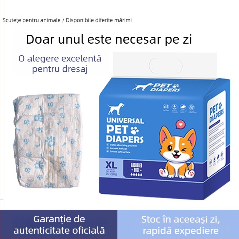 Linpeng pantaloni menstrual pentru câini – scutece din material textil nețesut de bumbac, potrivire universală, 60 buc.