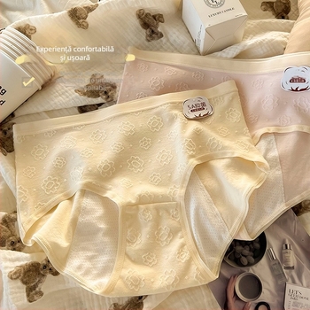 Chilot menstrual, talie medie, material principal 95% bumbac, căptușeală a zonei crac 100% bumbac; stil: slipuri; funcție: fiziologie.