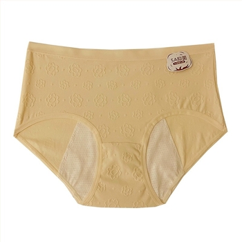 Chilot menstrual, talie medie, material principal 95% bumbac, căptușeală a zonei crac 100% bumbac; stil: slipuri; funcție: fiziologie.