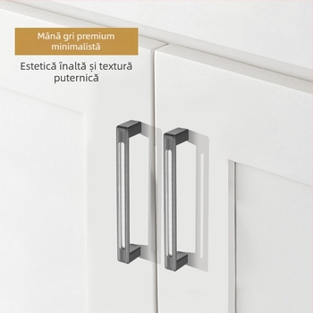 Mâner de ușă pentru dulap, modern minimalist, formă arcuită, aliaj de zinc, montaj pe suprafață, pentru garderobă