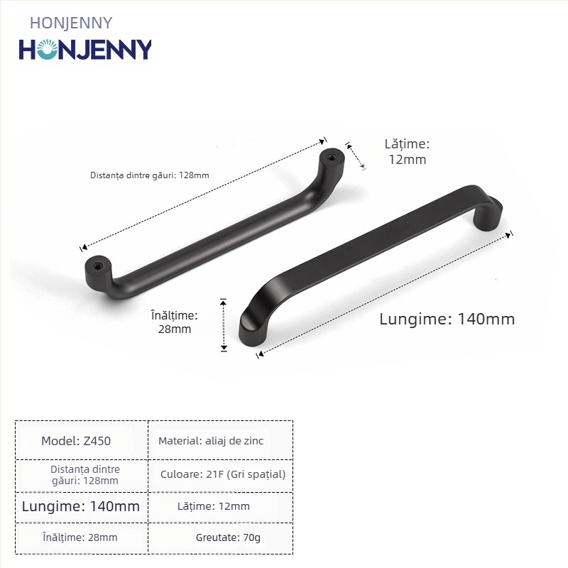 Mâner de ușă pentru dulap, modern minimalist, formă arcuită, aliaj de zinc, montaj pe suprafață, pentru garderobă