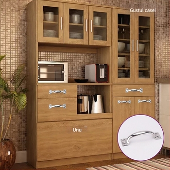 Mâner de ușă arcuit din oțel inoxidabil, model PH-0003, brand Flat Ring, stil modern minimalist.