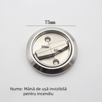 Mâner de ușă din oțel inoxidabil, invizibil – inel circular de tracțiune, model JCF-062, minimalism modern