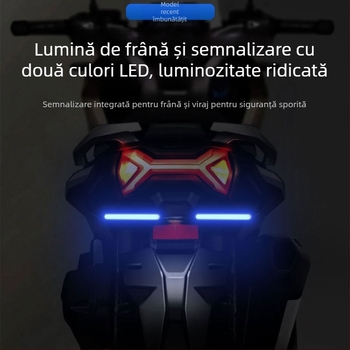 Semnal LED bi-color cu efect de curgere a apei și lumină pentru plăcuța de înmatriculare pentru motociclete electrice – model motor269, 12V
