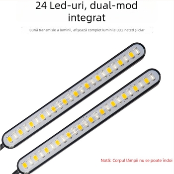 Semnal LED bi-color cu efect de curgere a apei și lumină pentru plăcuța de înmatriculare pentru motociclete electrice – model motor269, 12V