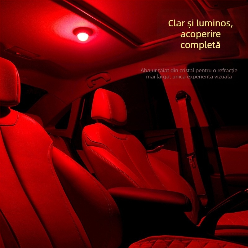 Lumină LED pentru plafonul mașinii, interior fără fir, lampă de lectură cu suport magnetic, potrivire universală, sursă LED, putere 3, durată de viață lungă